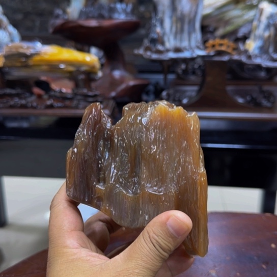 硅化玉摆件未镶嵌