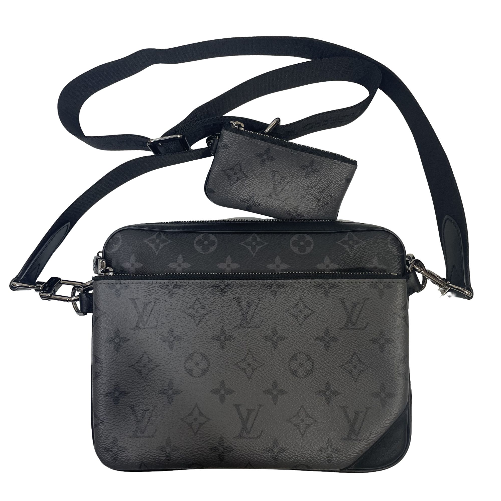95新 LouisVuitton/路易威登 98新黑老花三合一相机包25/18