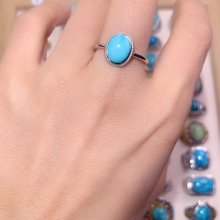 绿松石银S925镶嵌颈饰