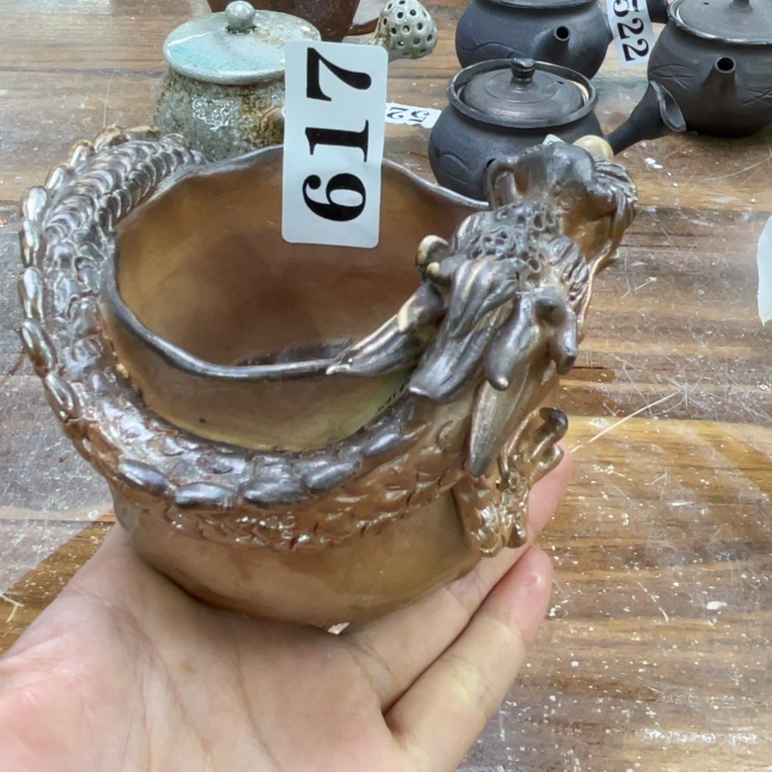 陶纯手工柴烧茶壶茶具瑕瑕