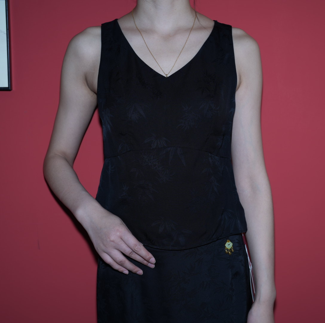 丝绸打底背心桑蚕丝新中式美背