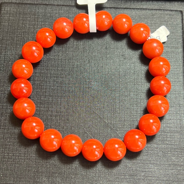 南红圆珠手串24.9g9mm+AH-11-17