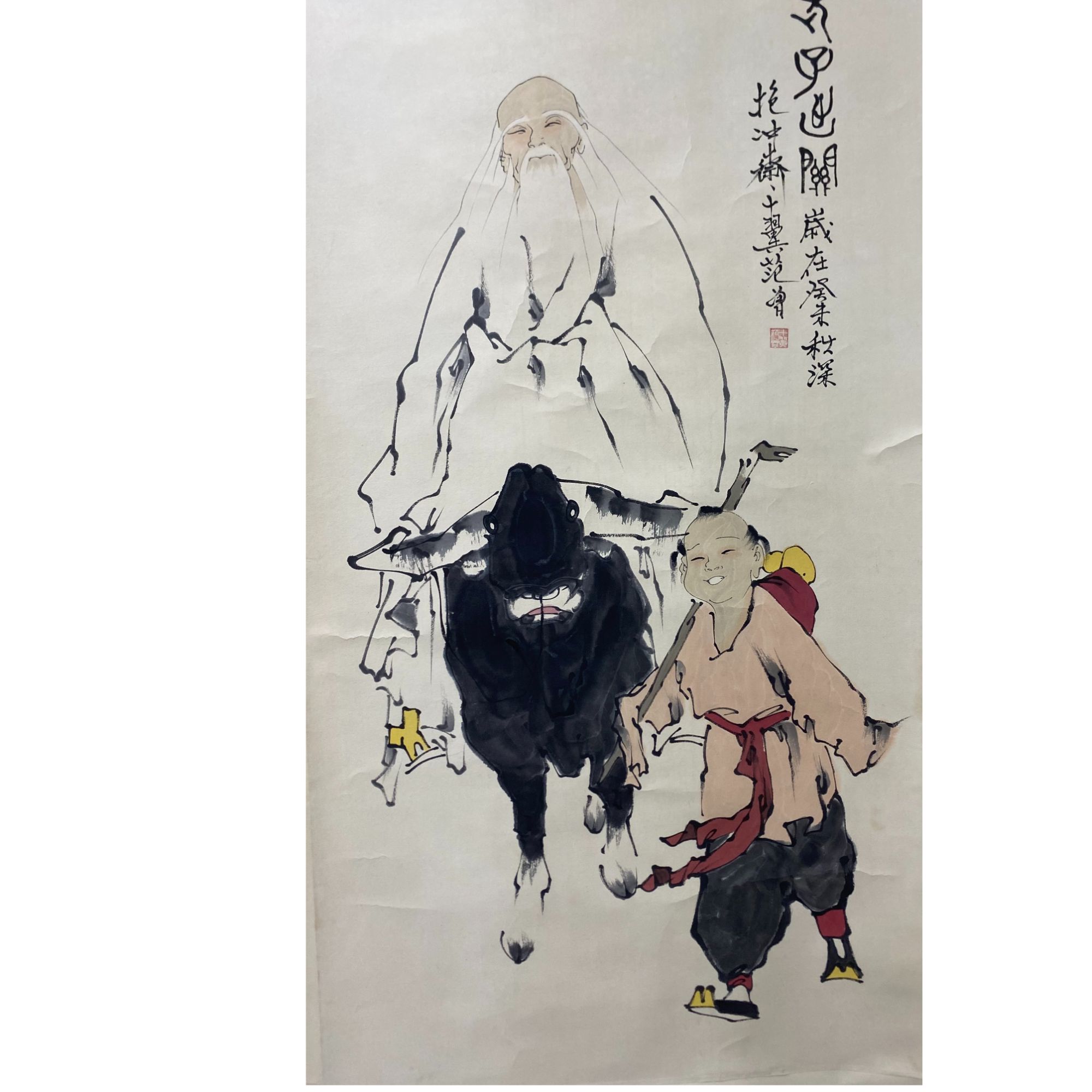 范 老子出关绘画立轴132.67 7.9平尺