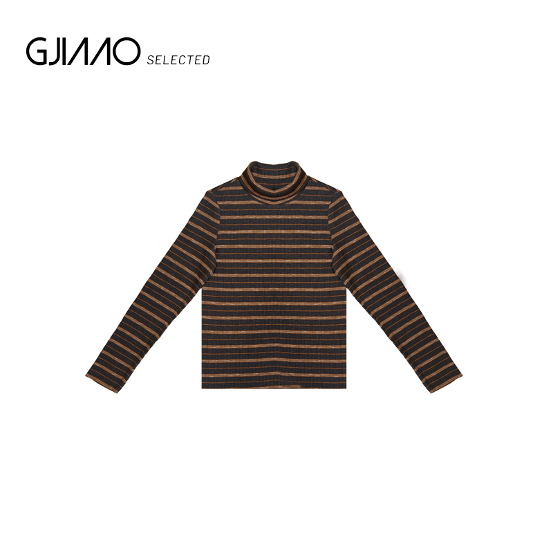 258862 高领条纹上衣