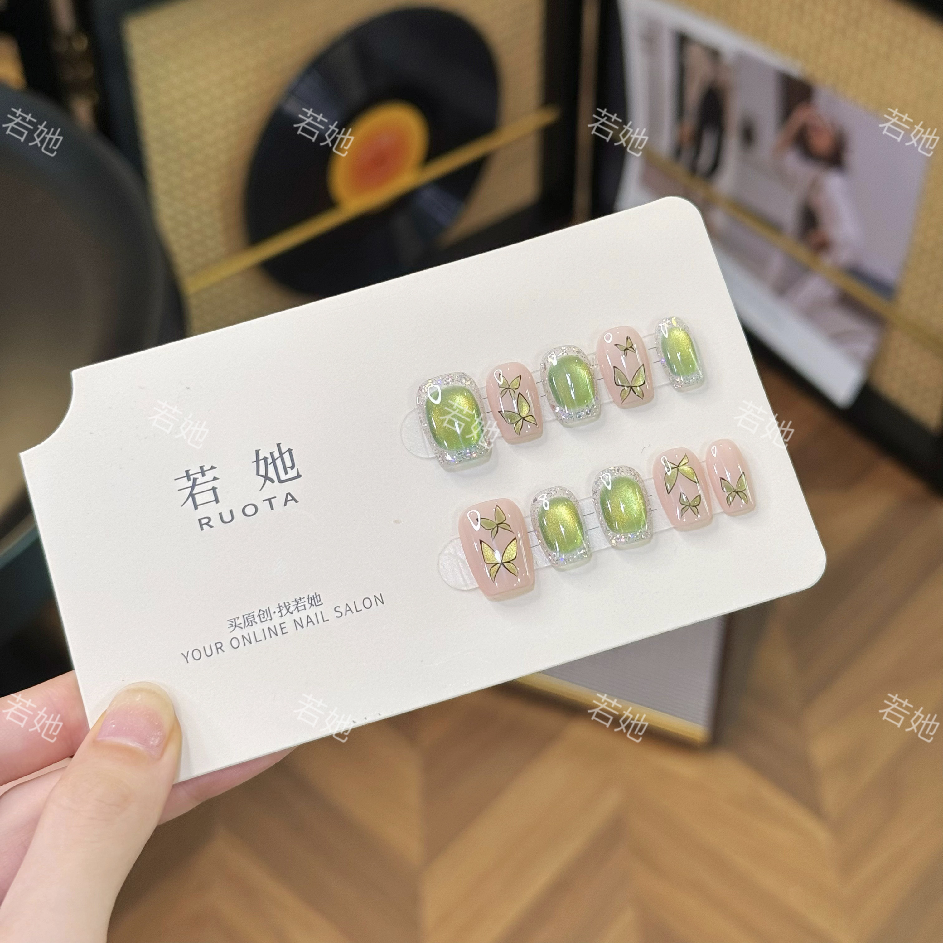 若她【绿野仙踪】纯手工穿戴甲美甲片高颜值短款中长款推荐RT1017