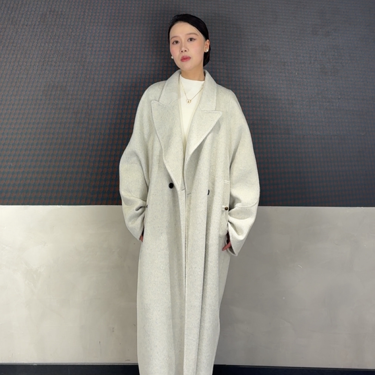 秋冬新款轻奢长款双面羊毛气质大衣257032