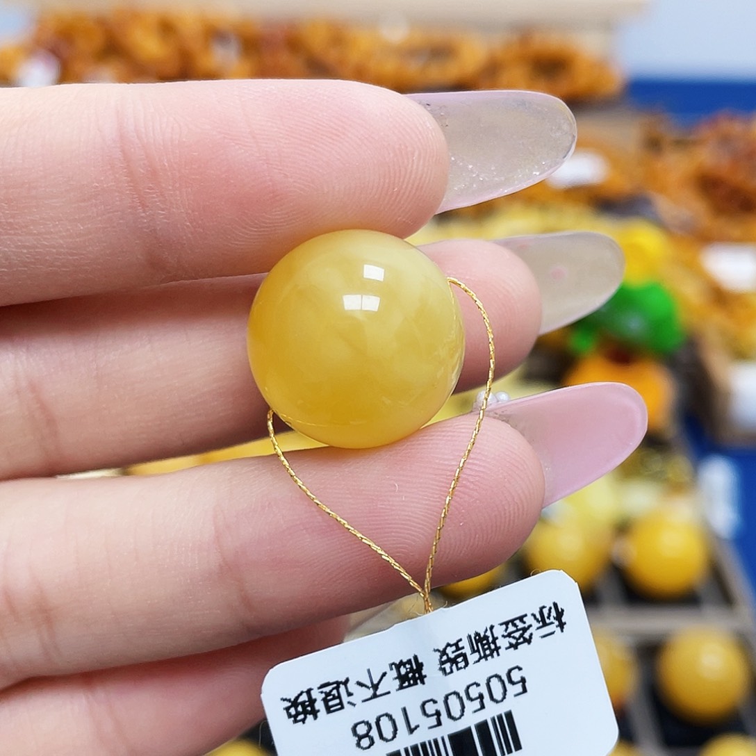 未镶嵌琥珀珠宝奇石17mm