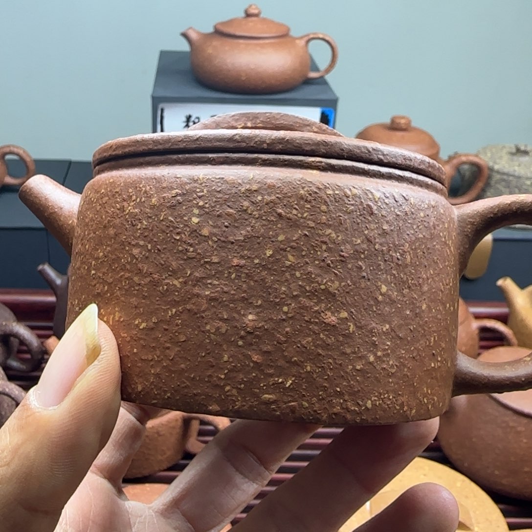 紫砂茶壶茗****馆八目红降汉瓦180cc