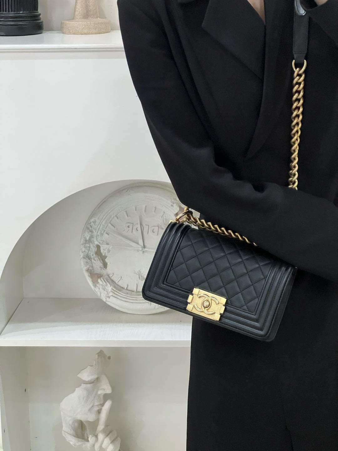 99新 Chanel/香奈儿 leboy小号黑金羊/公价无/甄选