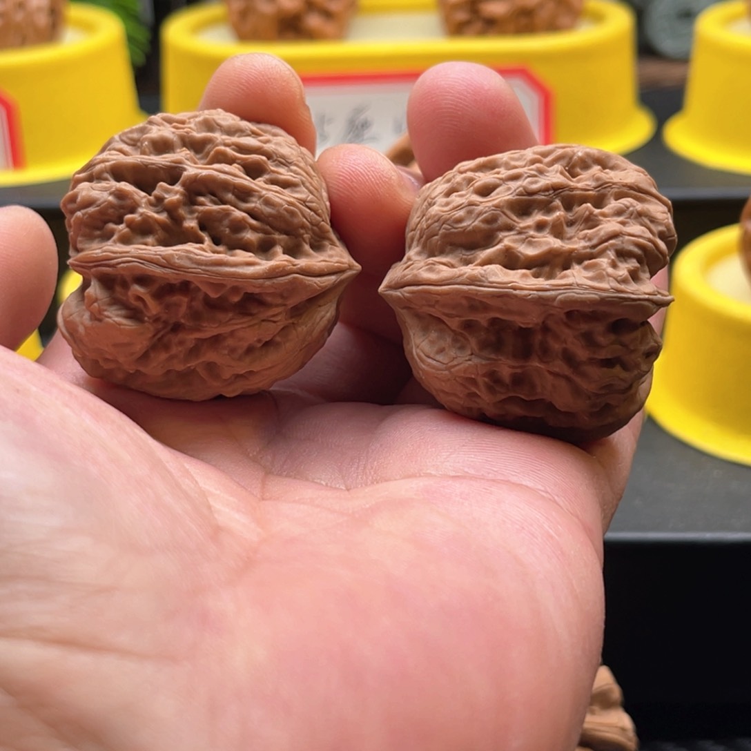 文玩核桃吊坠40平谷凹底