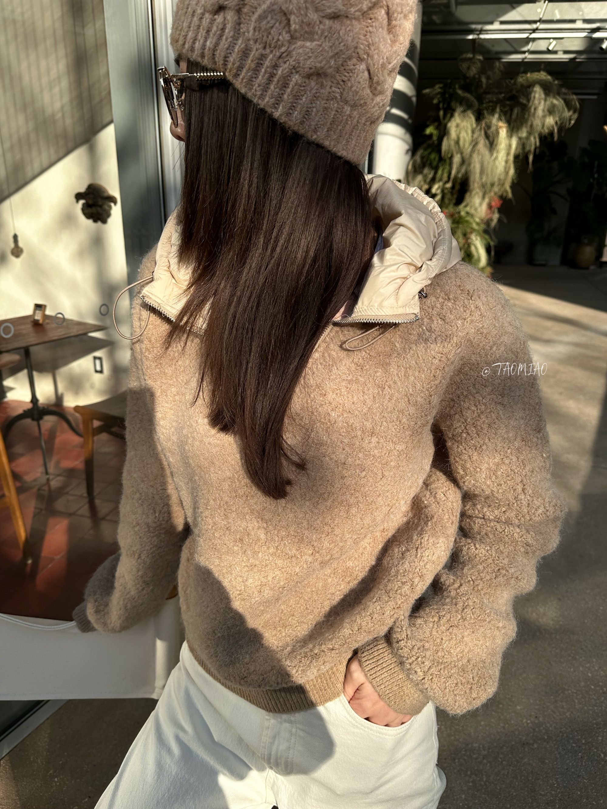 TAOMIAO陶喵喵【落日】羊毛混纺连帽毛衣圈圈毛卫衣TMM251221