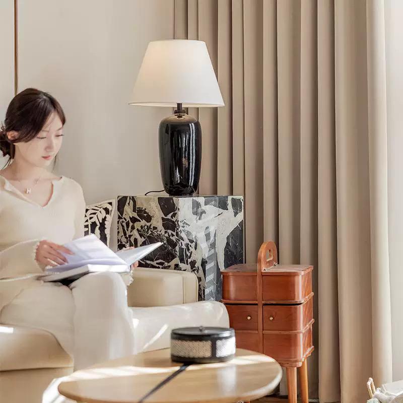 新款奶茶色6米现代简约客卧两用成品窗帘