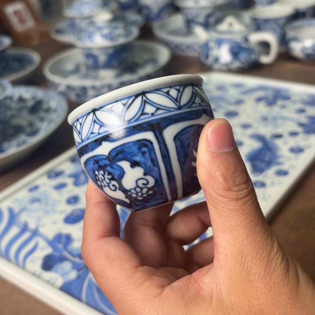 摆件陶景德镇手绘茶器