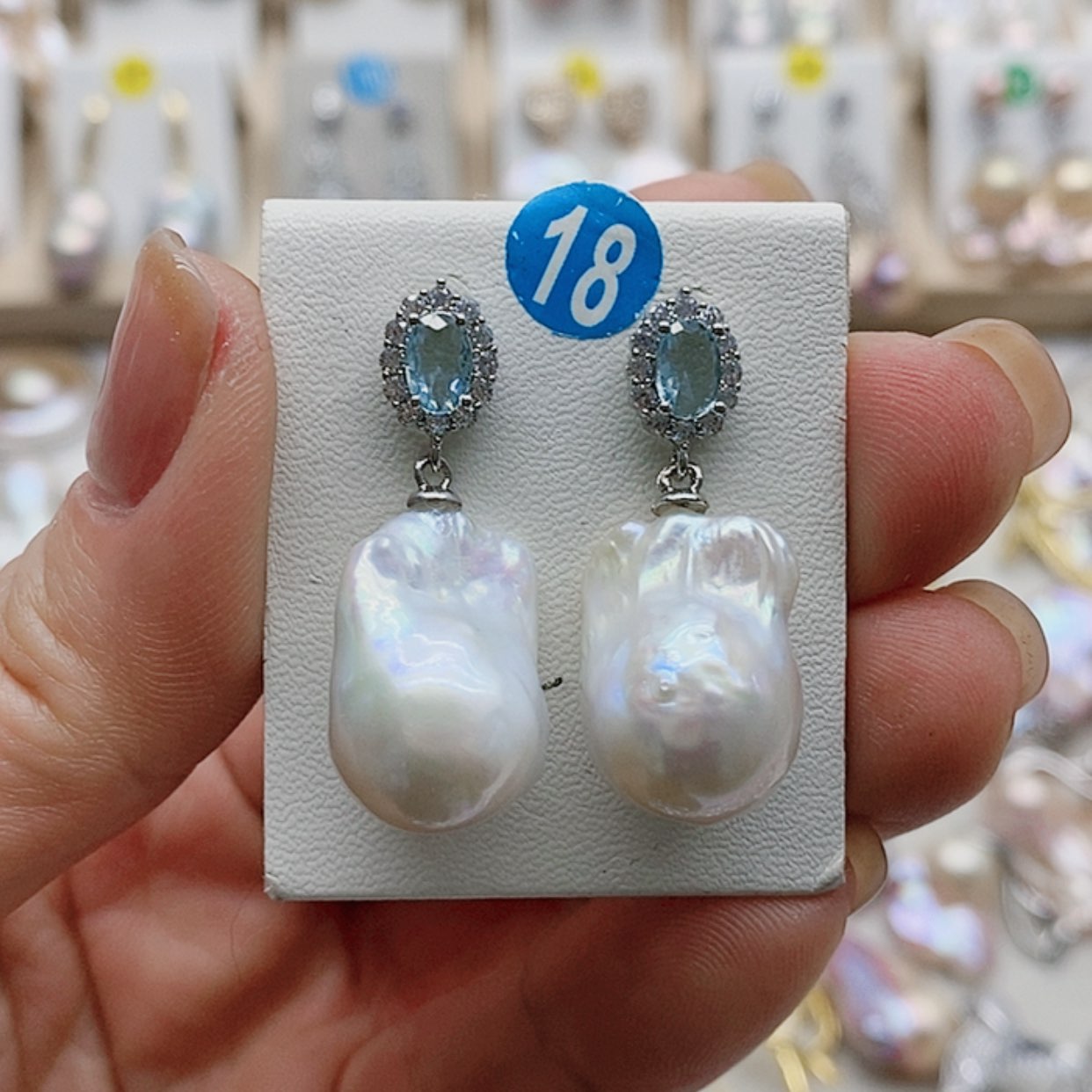 【闪购商品】淡水珍珠耳饰银S925镶嵌