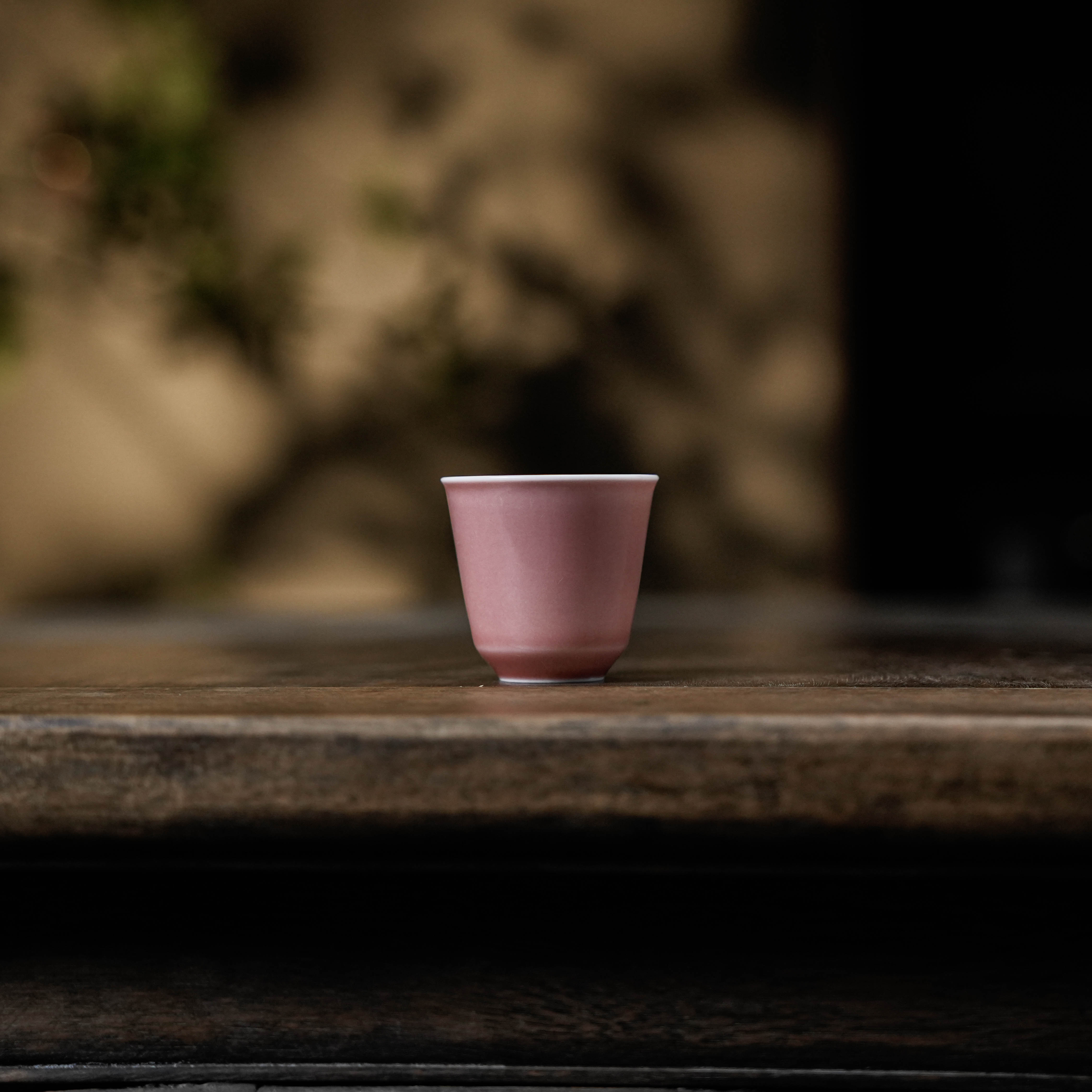 阿茶  豇豆红品茗杯-满容50ml（Q8411）