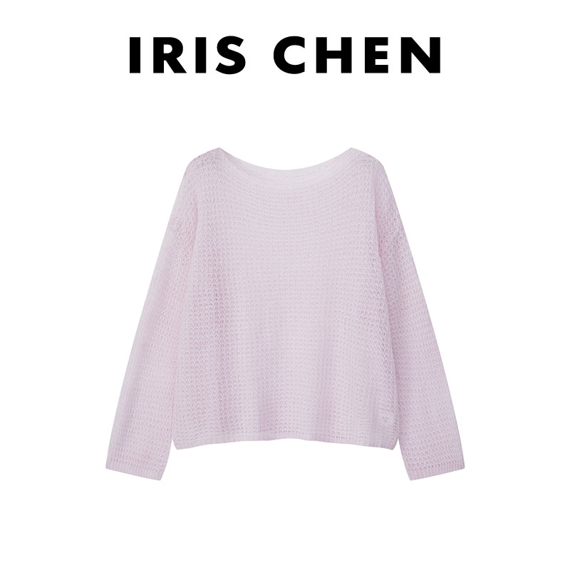 IRIS CHEN 清风 2025秋季“天丝山羊绒”羊毛极简宽松针织衫25SY757