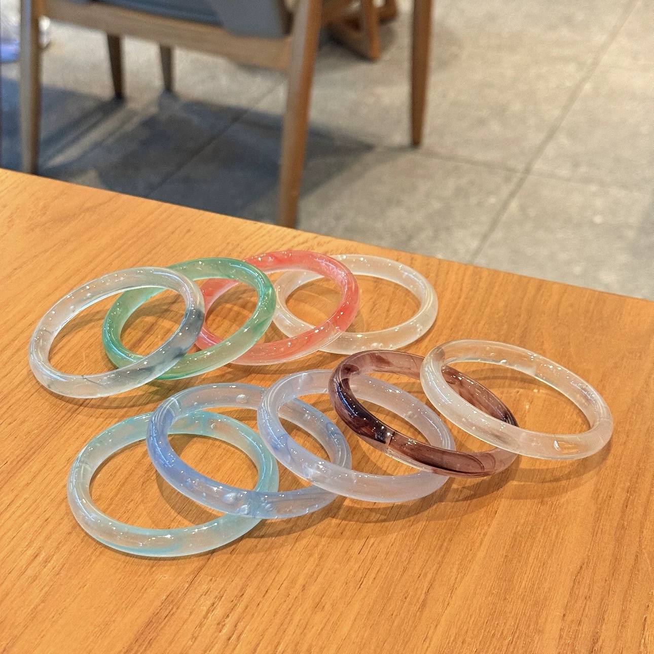 非金属玻璃手镯 【团队单】贵妃镯10MM冰透气泡百搭新中式国风闺蜜