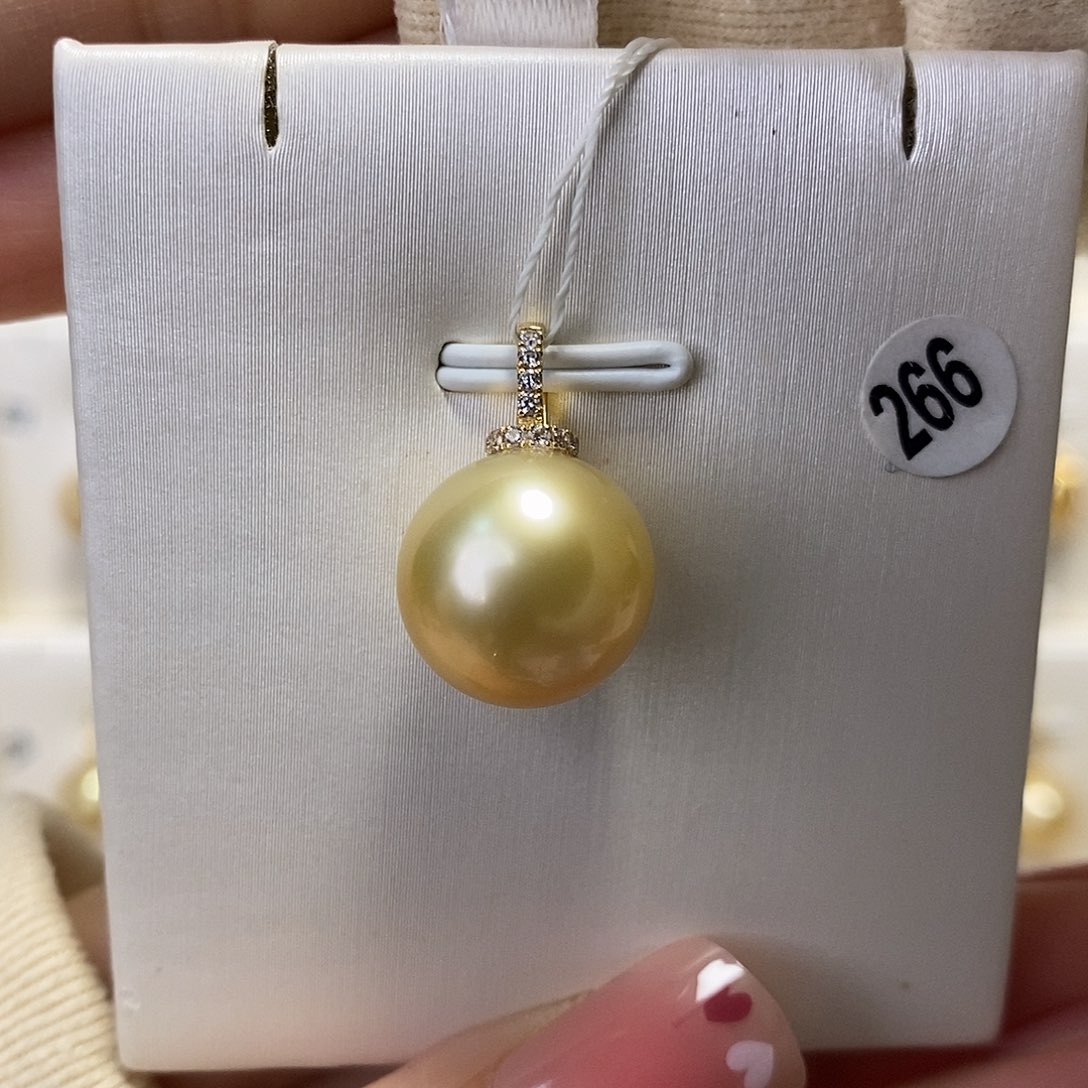 海水珍珠吊坠(不含链)18K金镶嵌