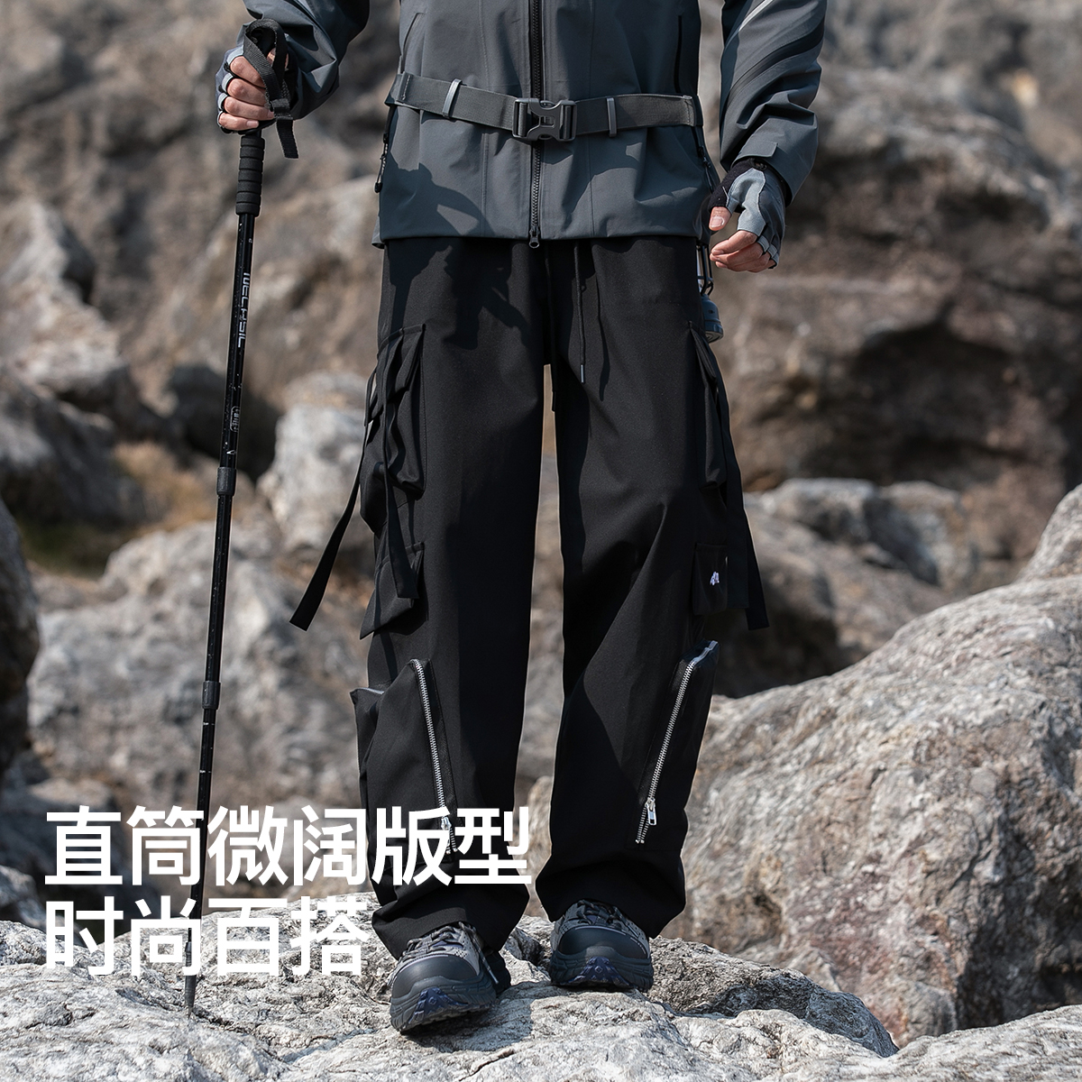 ppge大口袋工装裤休闲男女同款户外工装冲锋裤