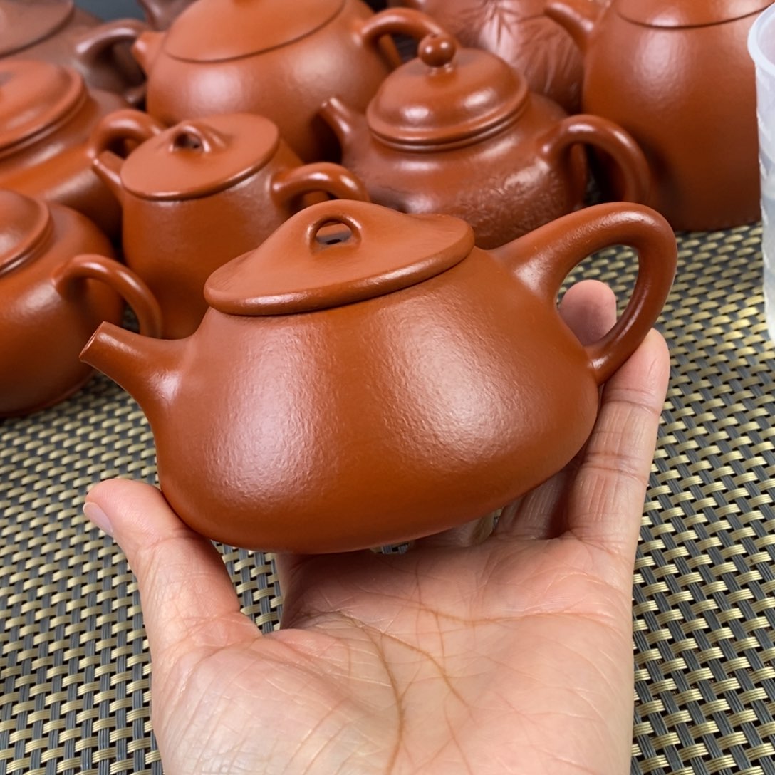 肉***馍紫砂茶壶全手朱泥石瓢210cc