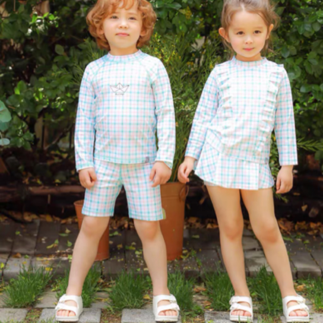 【姐弟款】bay·b品牌儿童泳衣防晒速干抗氯兄妹姐弟款泳衣