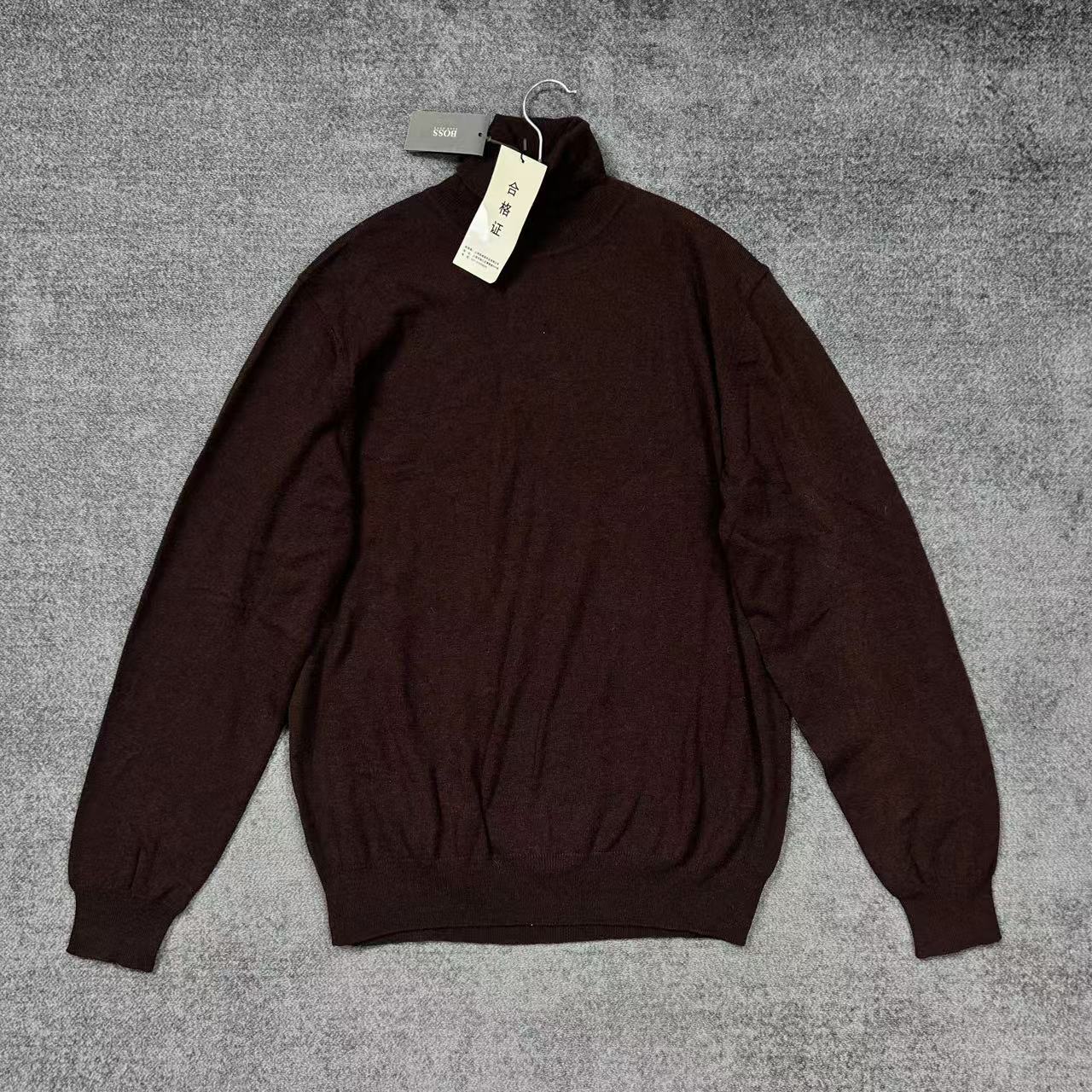 99新 HugoBoss/雨果博斯 纯色高领羊毛衫/S码/99新