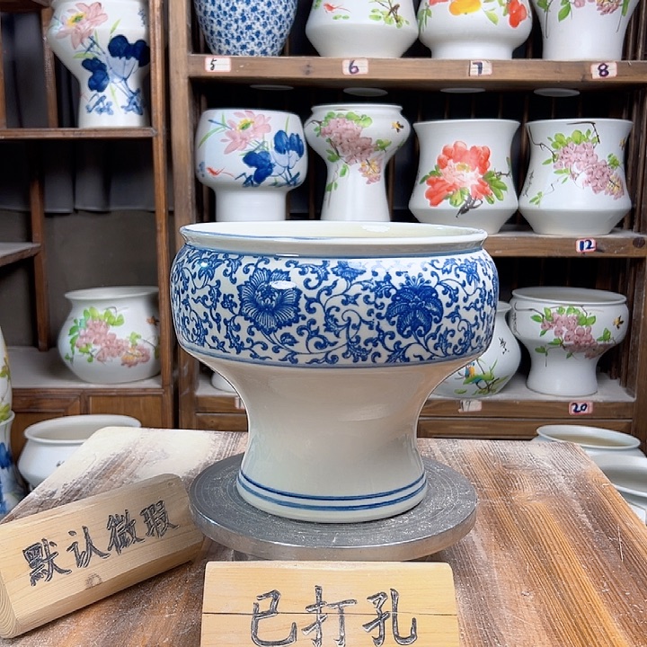 摆件口22青花子连新款陶瓷陶瓷