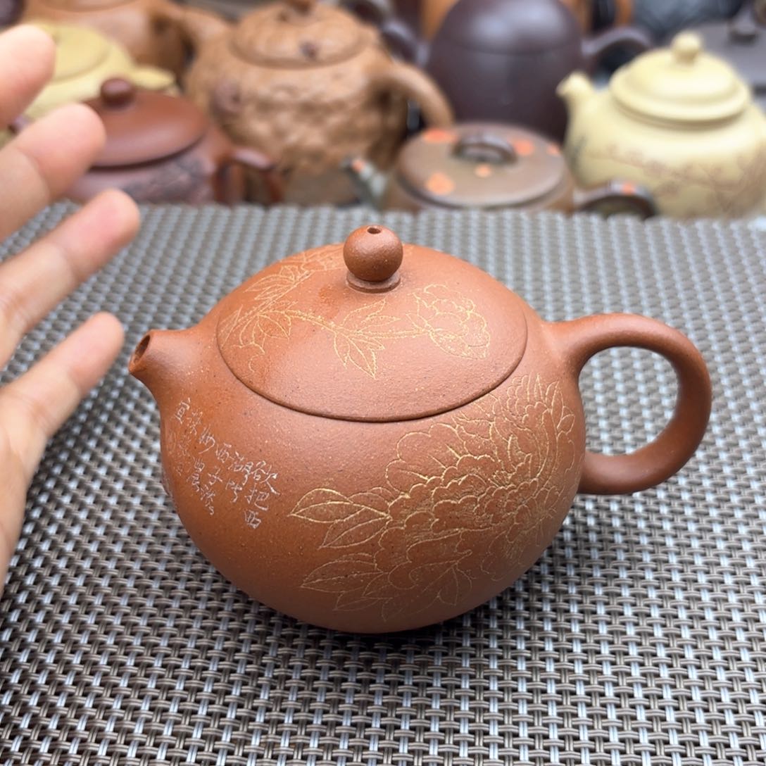 茶壶紫砂红降坡西施160cc