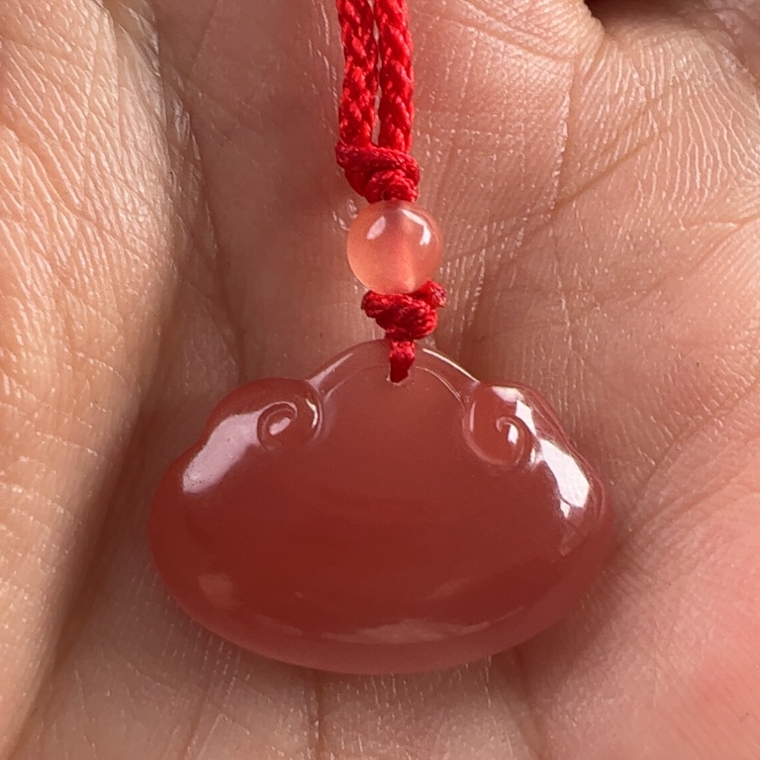 未镶嵌平安扣南红玛瑙