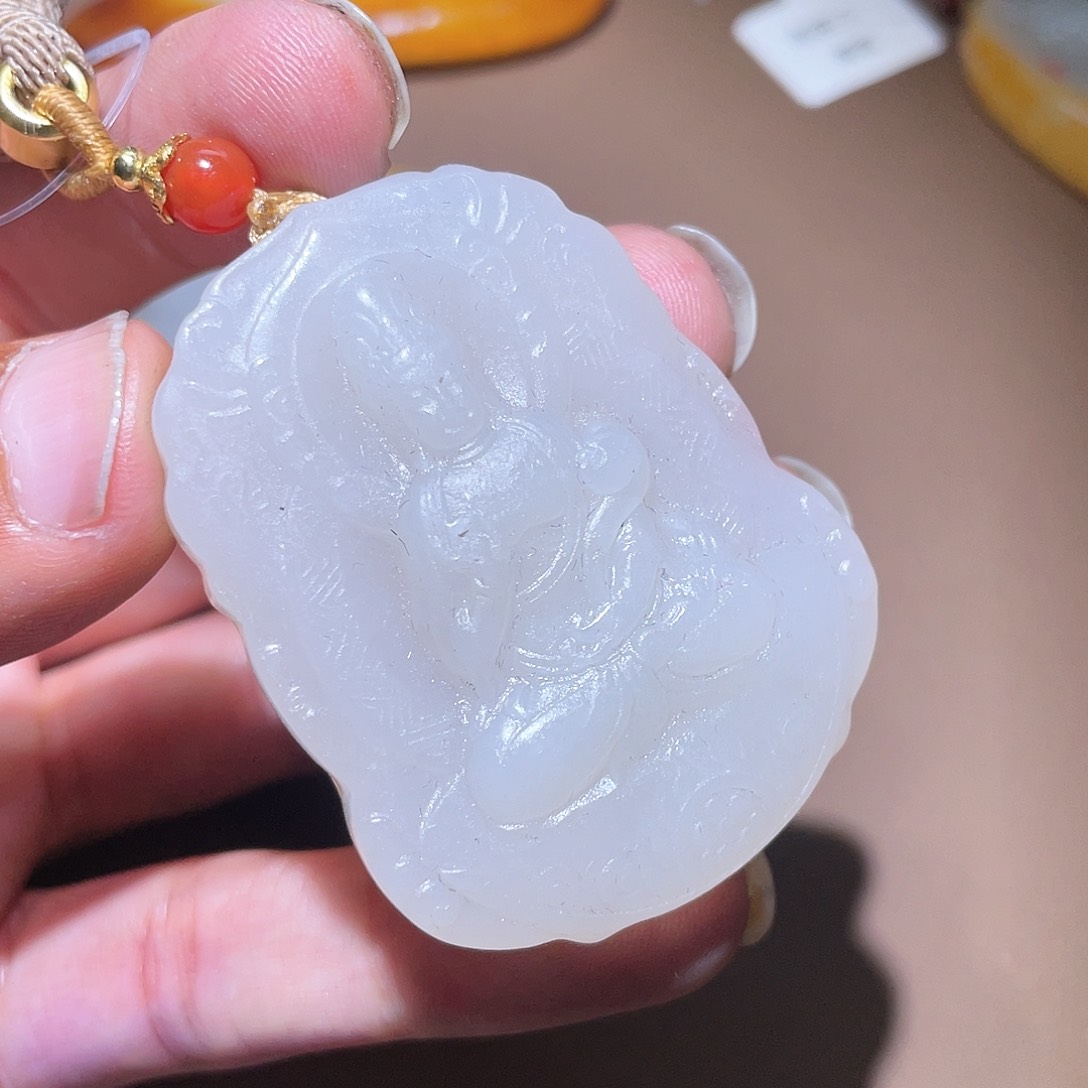 和田玉未镶嵌挂件D2