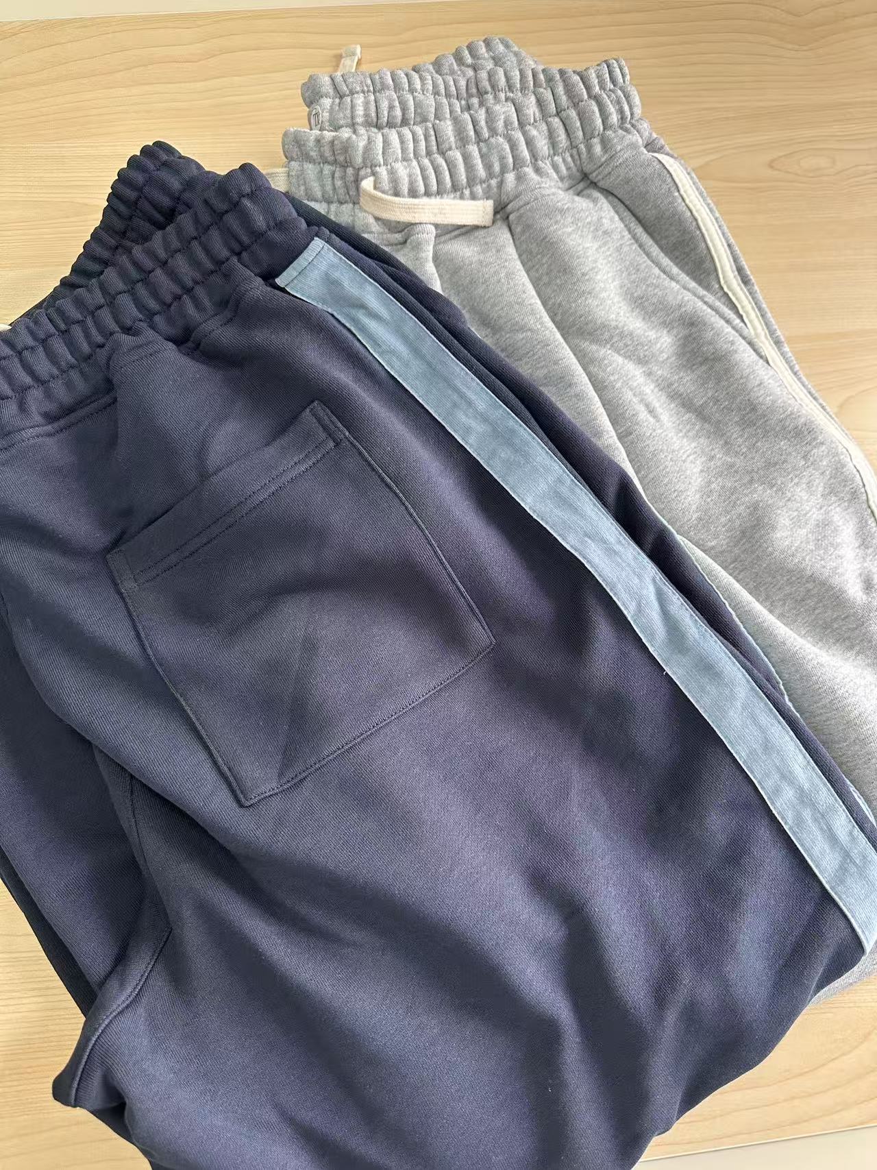 侧条韩单 毛圈裤子 