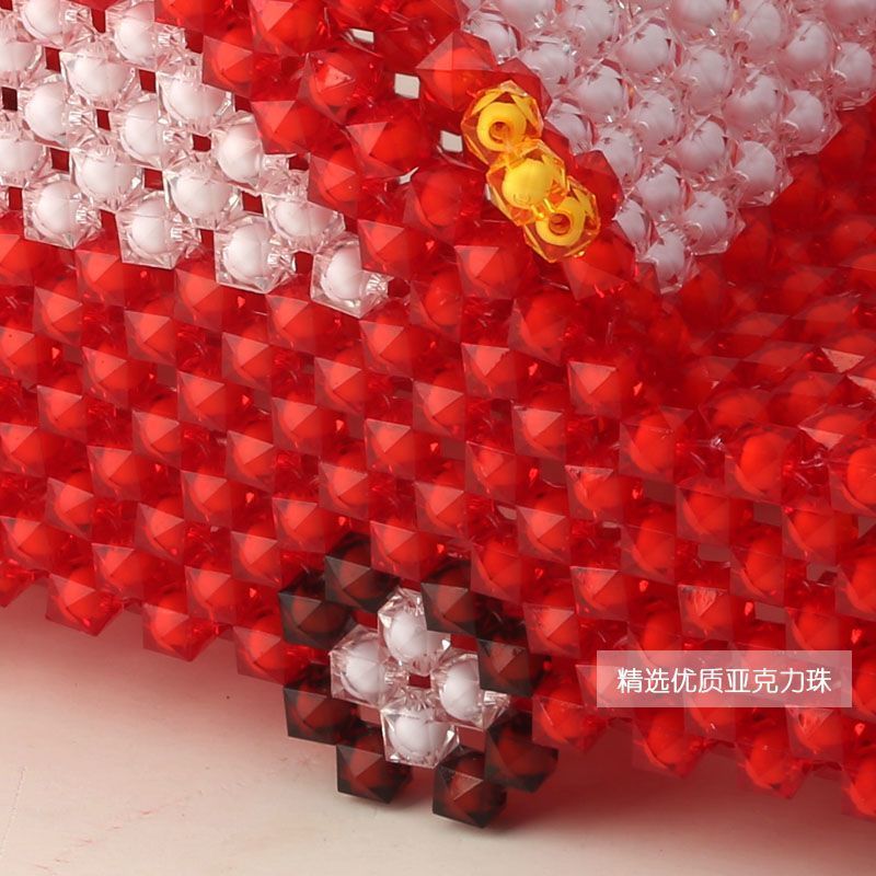 手工串珠小汽车纸巾盒材料包编织散珠抽纸盒客厅家居饰品摆件