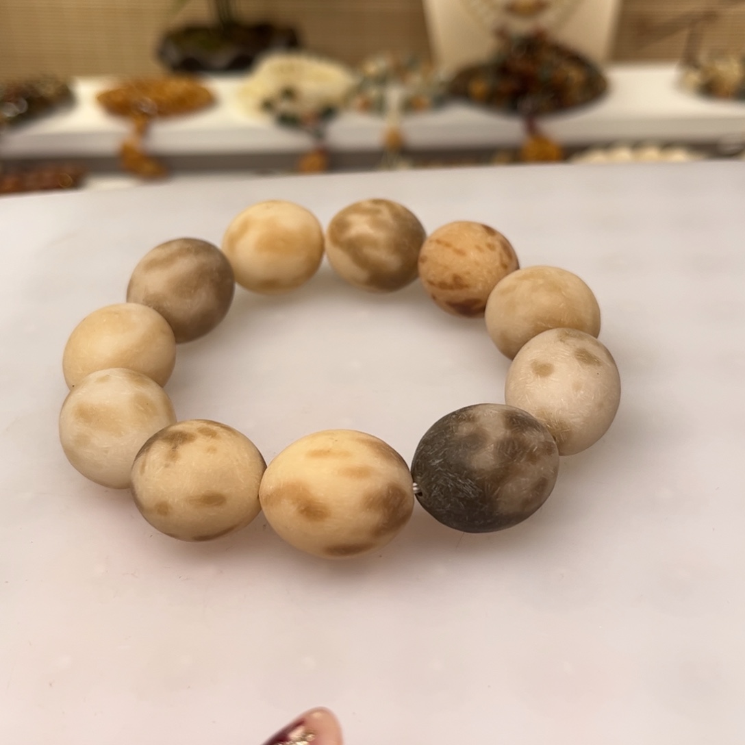 白玉菩提手串大卡原籽手串