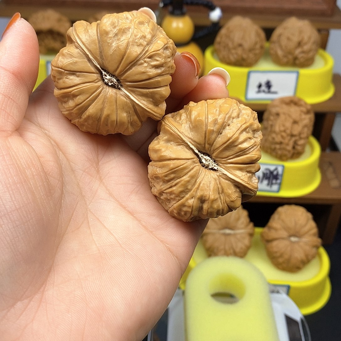 核桃南瓜墩 文玩/木作/... 文玩把件