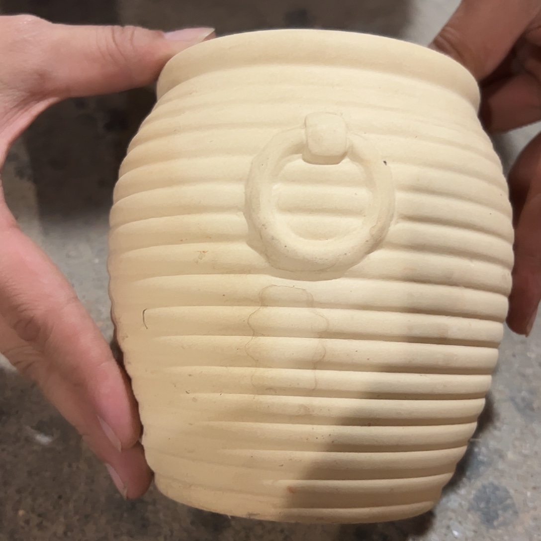 瑕疵蜂蜜罐11口14高1个很脏瑕疵