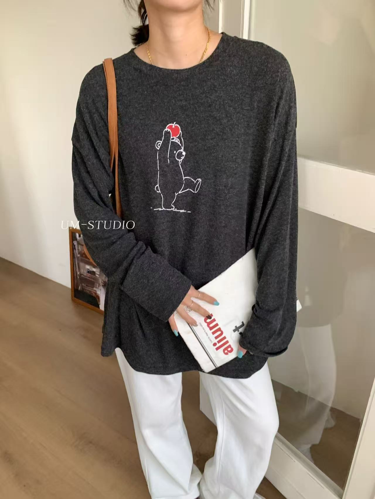 UM#618990#圆领长袖上衣 FL  