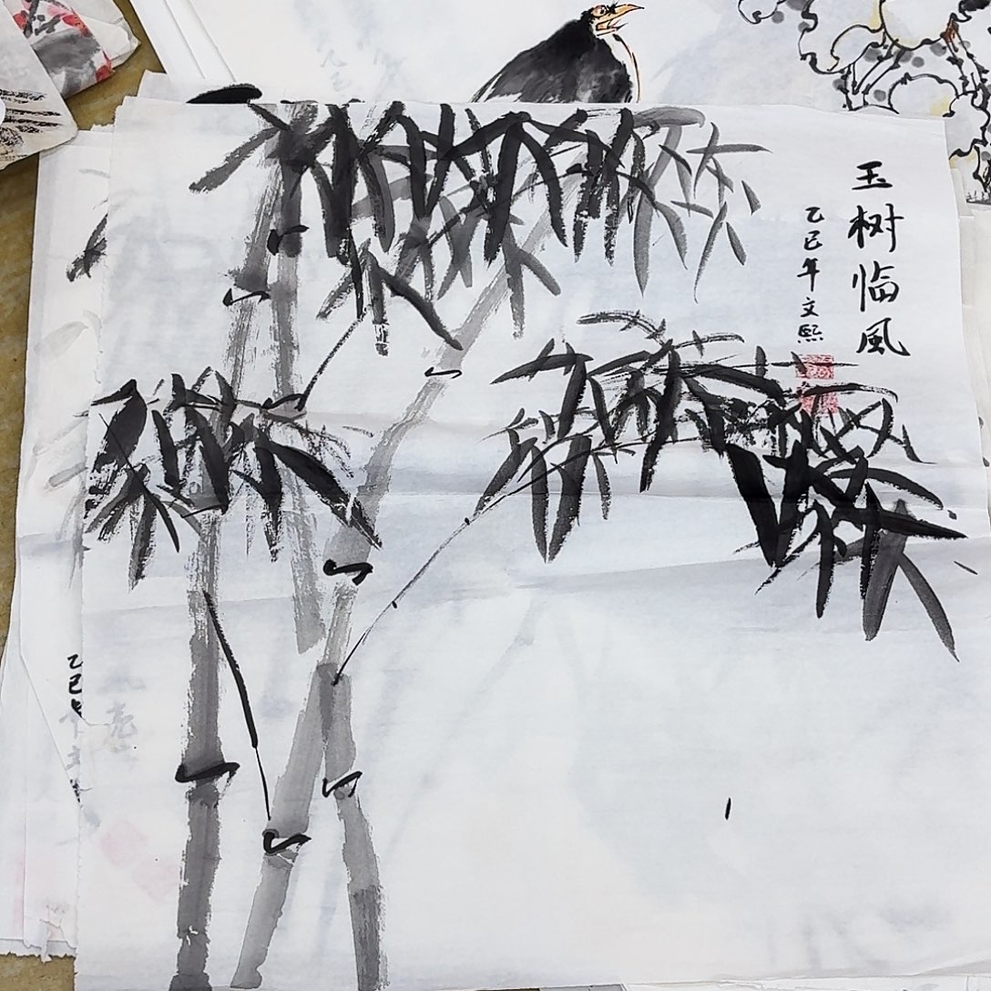 国画小斗方手绘作品
