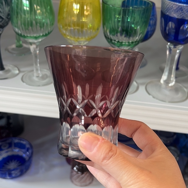 水晶玻璃平底款微瑕一个