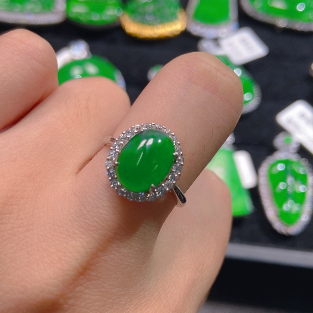 翡翠吊坠(不含链)银S925镶嵌