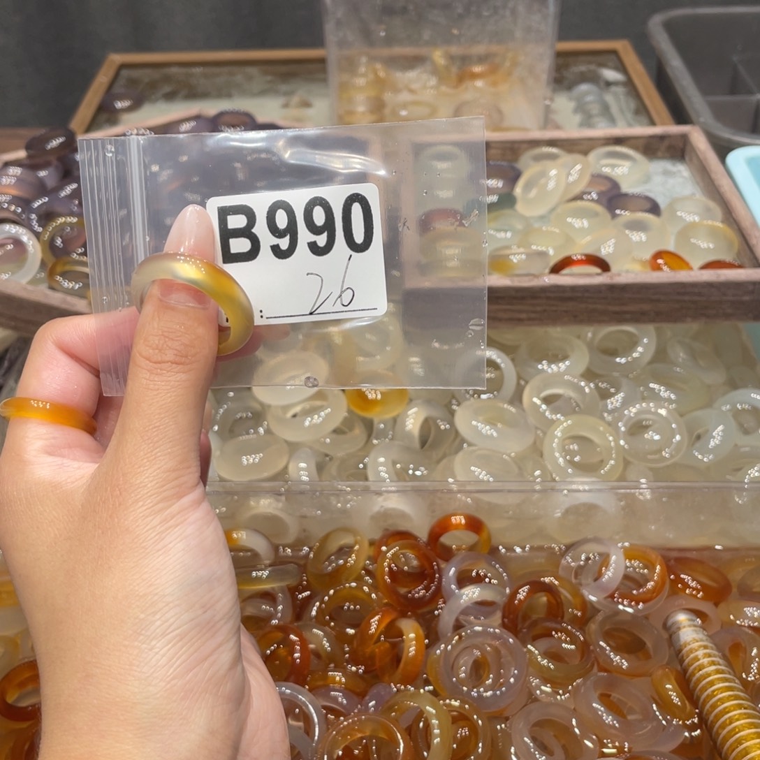 玛瑙/玉髓未镶嵌戒指990