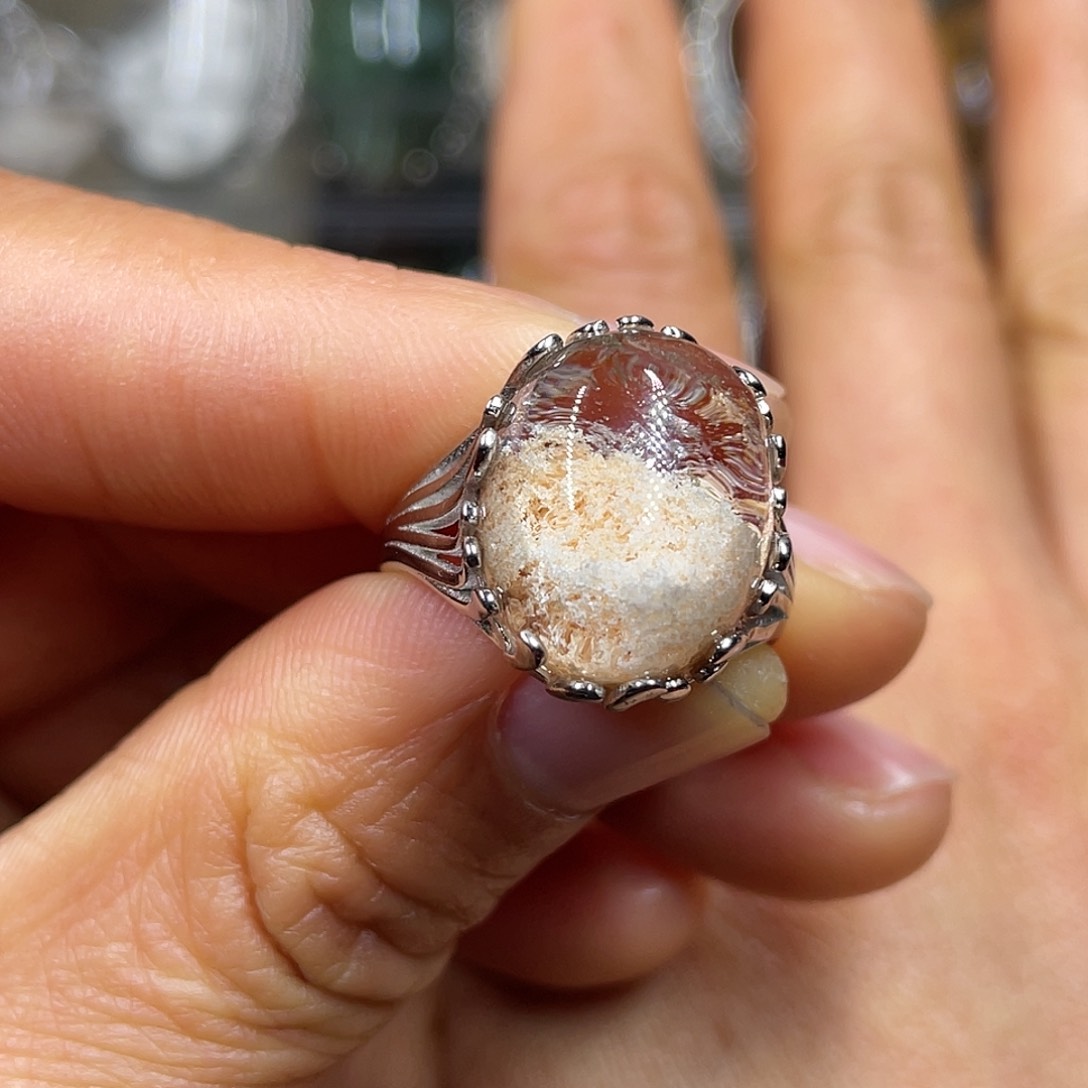 【闪购商品】水晶珠宝半成品银S925镶嵌戒指