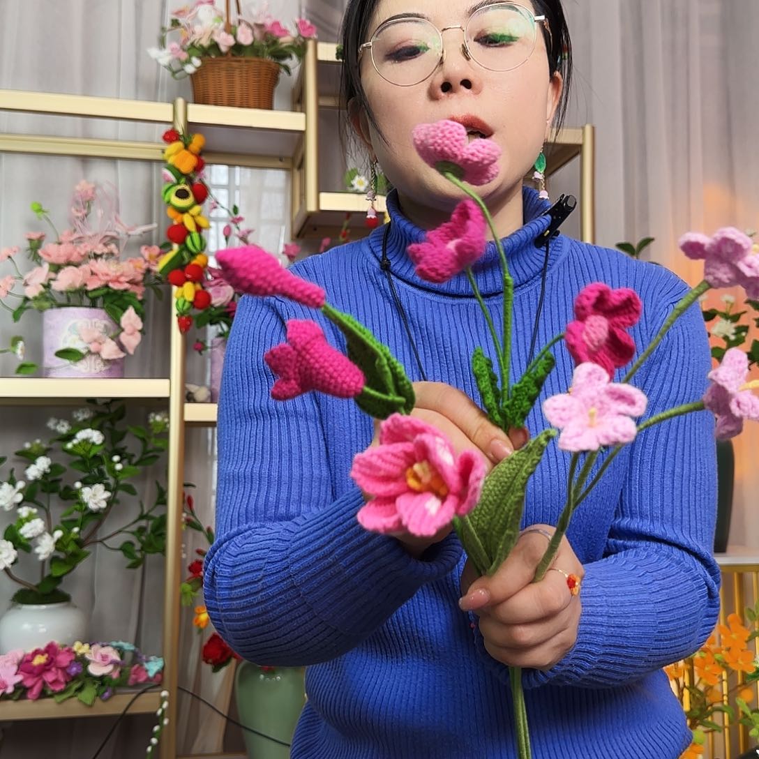 手工钩织设计花束