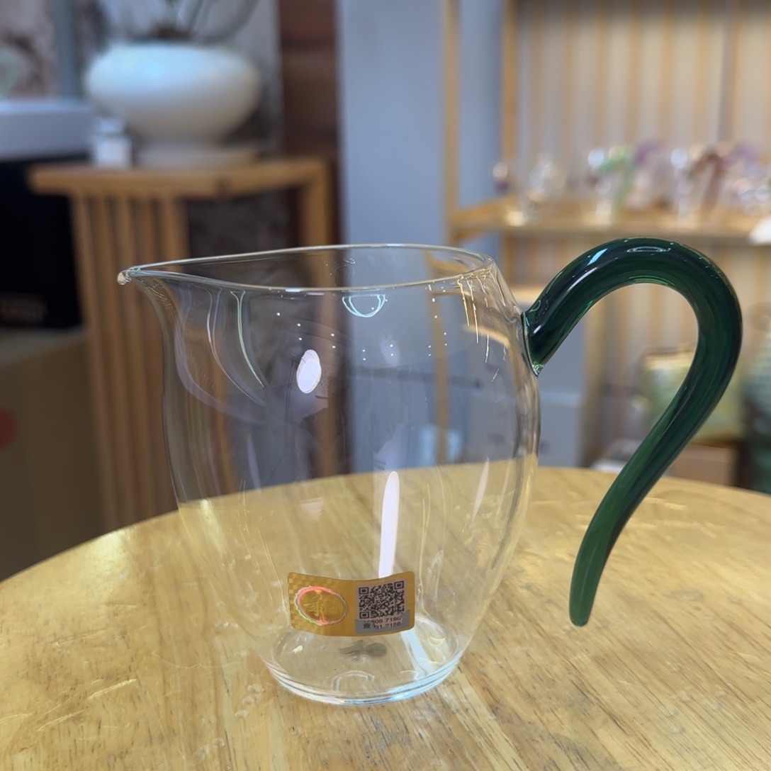 玻璃手工艺品禾器怡然公道杯墨绿
