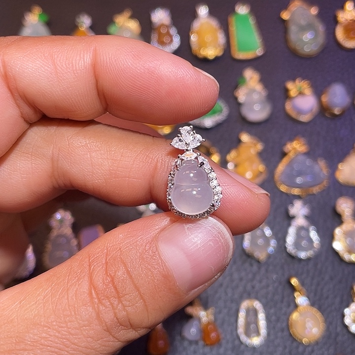 翡翠银S925镶嵌颈饰