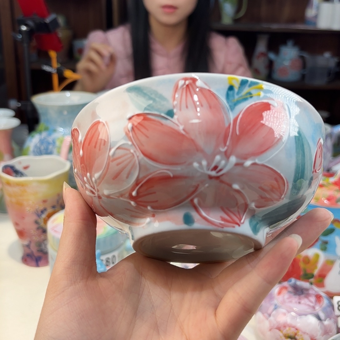 瓷片景德镇手绘高温釉下彩陶瓷茶具