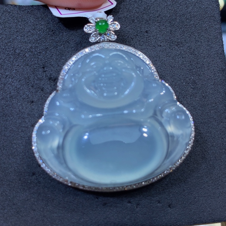 翡翠18K金镶嵌手链翡翠