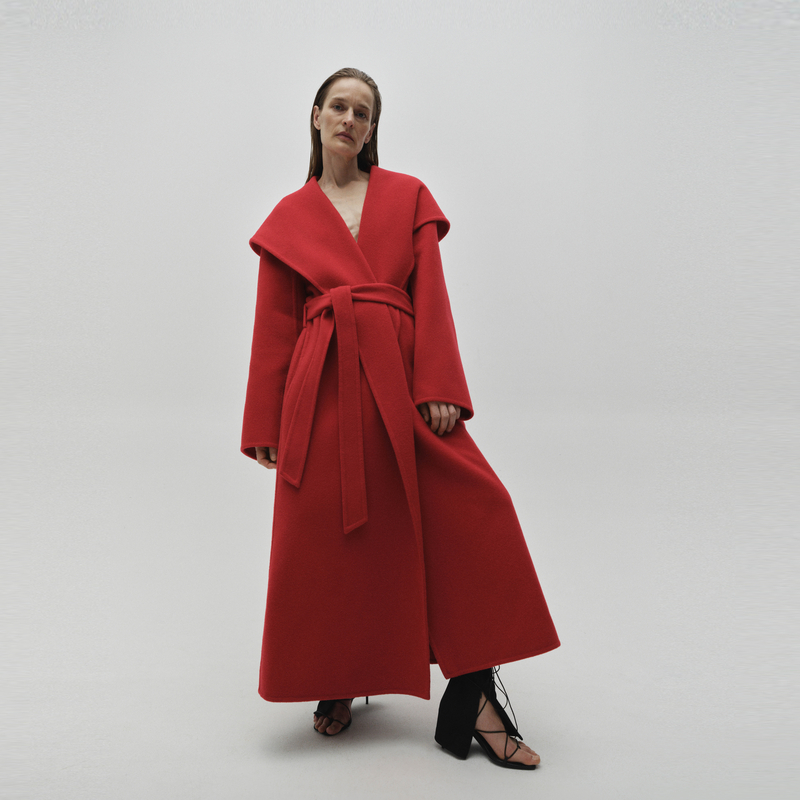 EDITION RED LABEL 冬季浴袍式山羊绒大衣#EBD4OVC015
