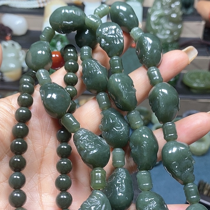 和田玉手串未镶嵌