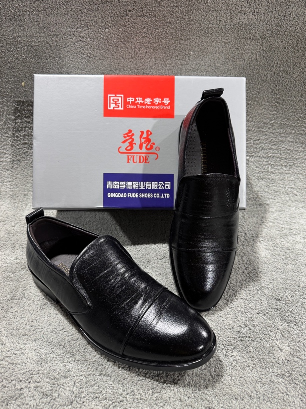 FUDE/孚德老字号品牌牛皮休闲鞋一脚蹬 87065
