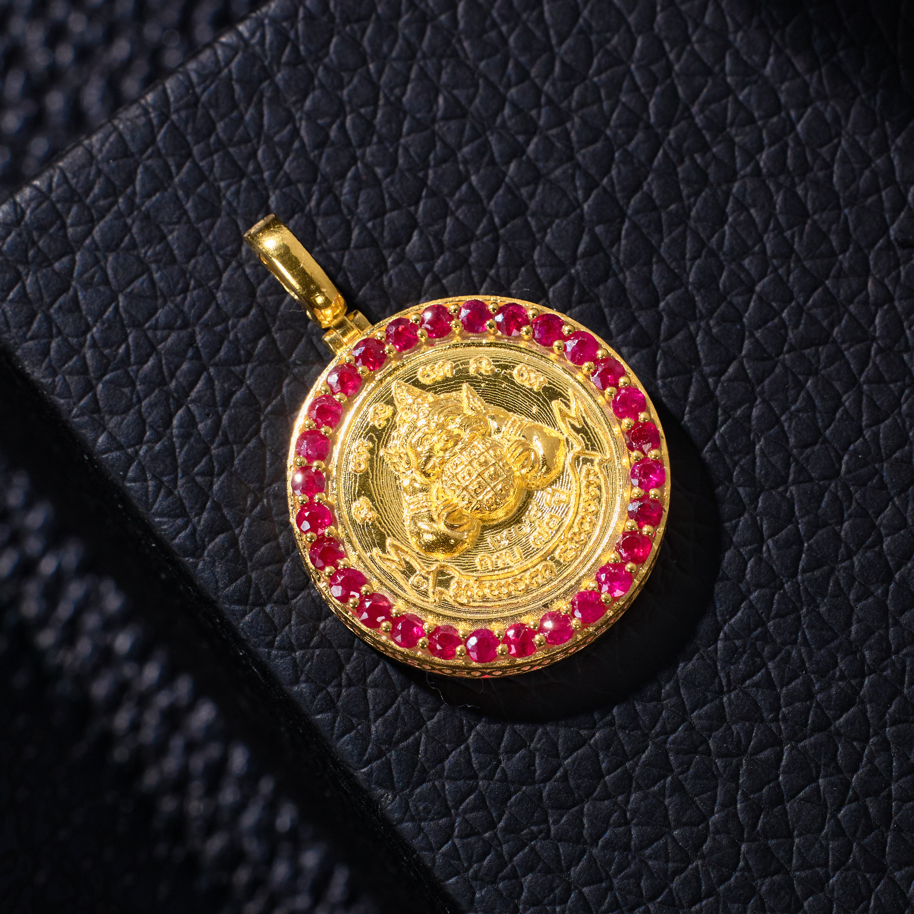 【歪歪】（素金）胡拉天吊坠*18K金镶嵌（多样性发一）XB-S9043